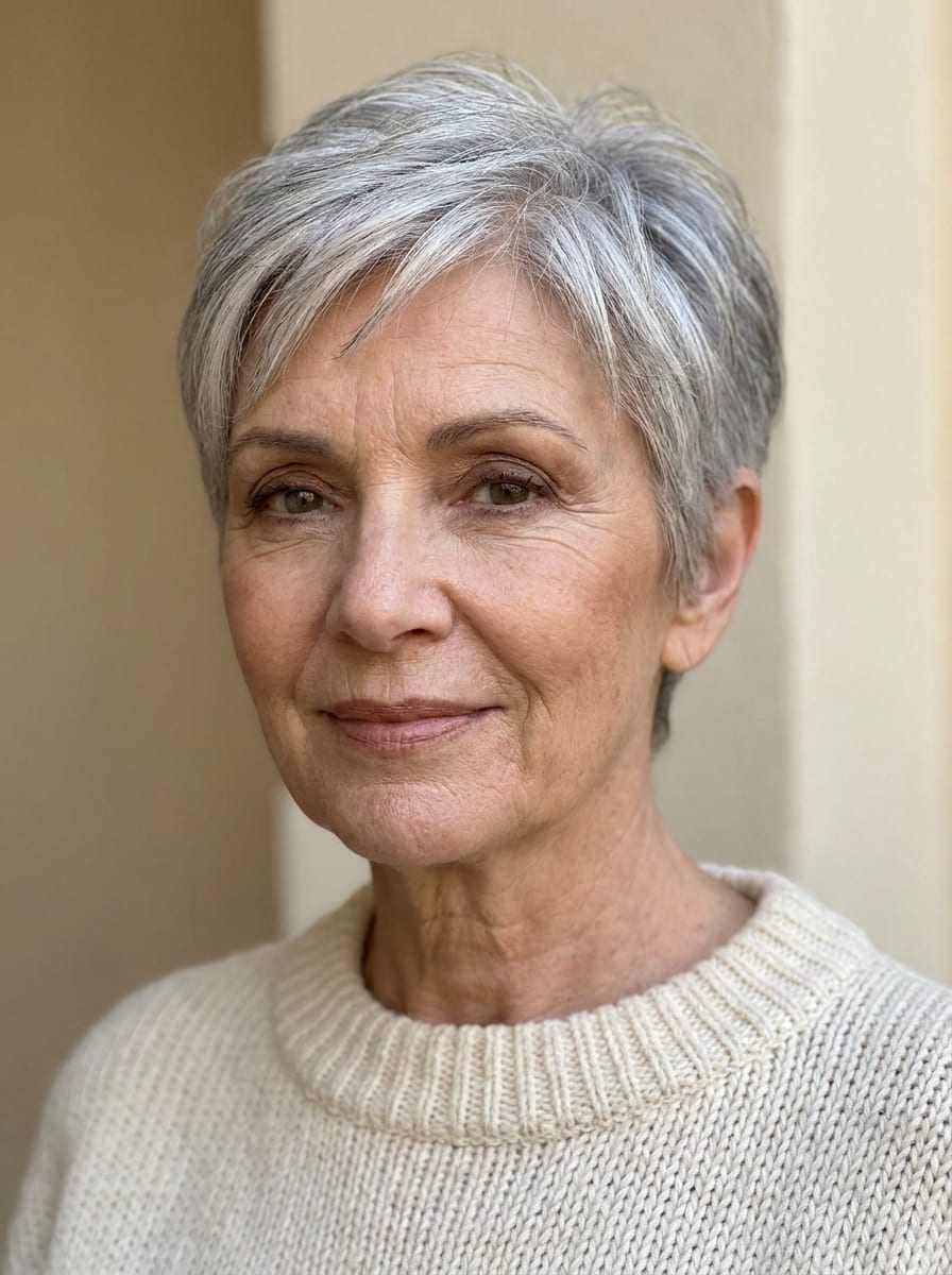 Weicher Pixie Cut - Frisur ab 60
